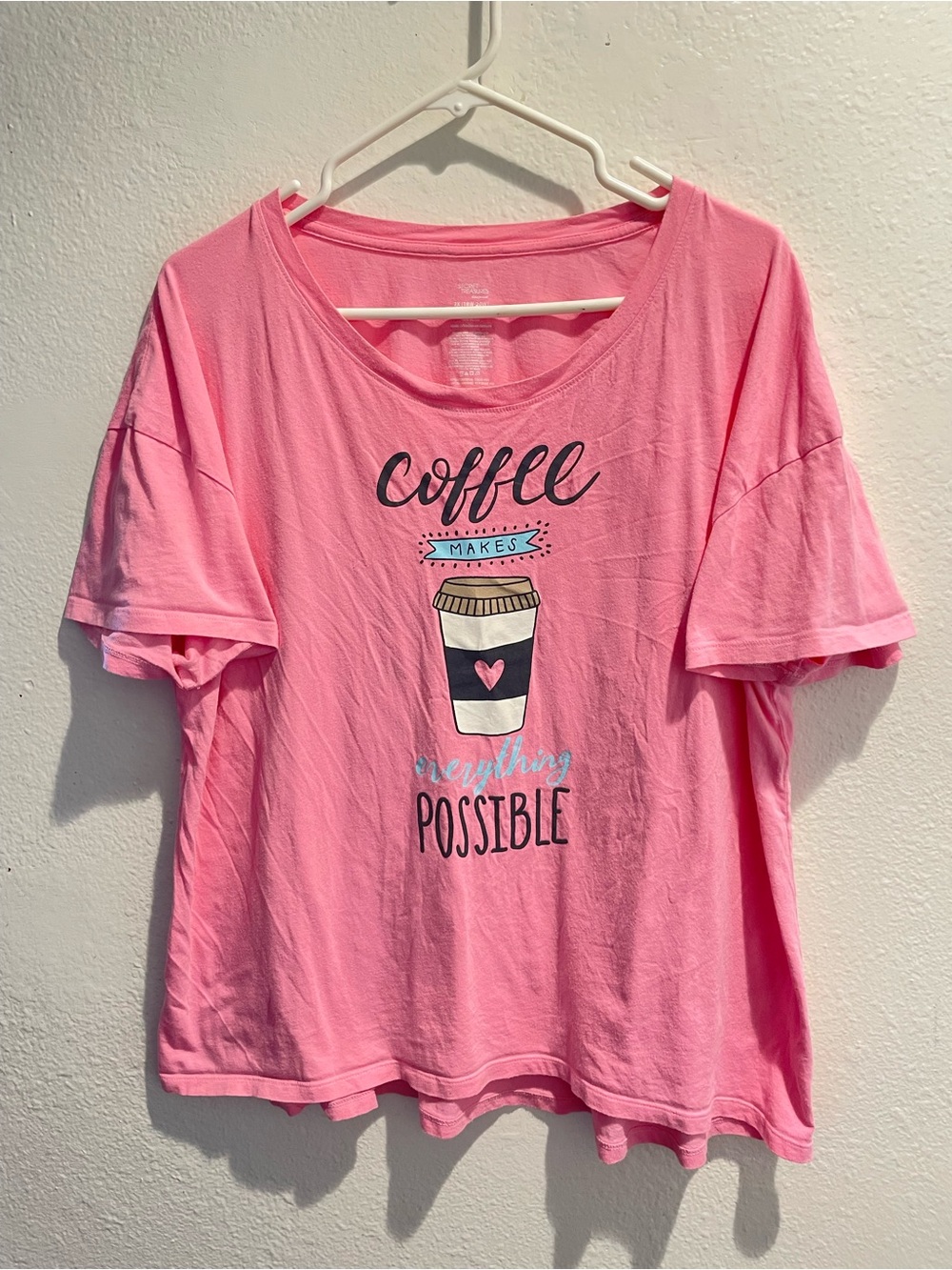 ☕️ Coffee Makes Everything Possible Sleep Shirt 2X 💗